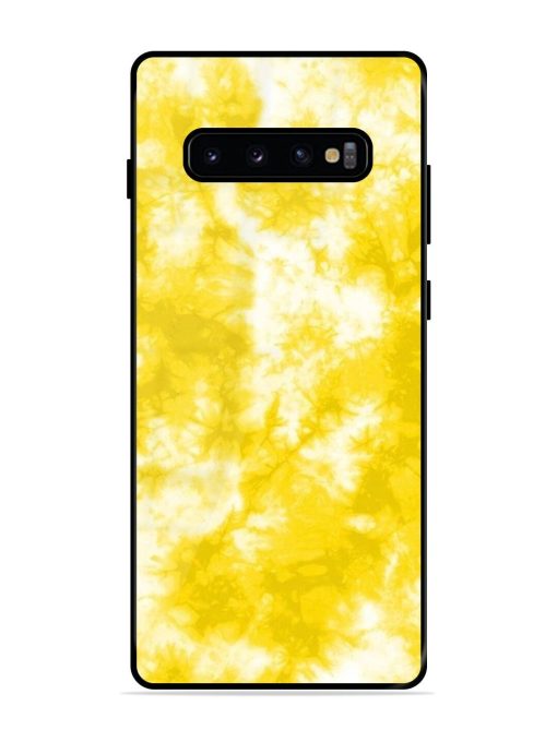 Golden Tie-Dye Twirl Glossy Soft Edge Case for Samsung Galaxy S10 Plus Chachhi