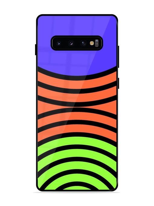 Psychedelic Stripe Symphony Glossy Soft Edge Case for Samsung Galaxy S10 Plus Chachhi