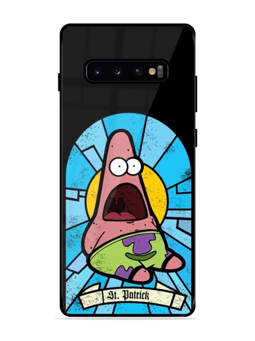 St. Patrick'S Day Stained Glass Patrick Star Glossy Soft Edge Case for Samsung Galaxy S10 Plus Chachhi