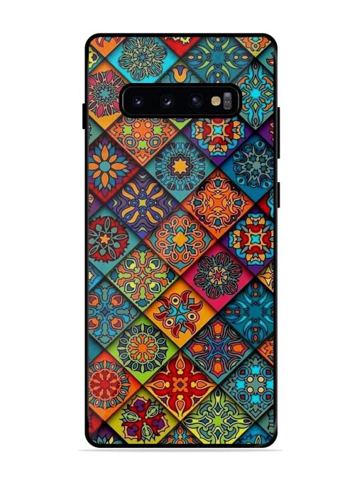 Patchwork Mandala Mosaic Glossy Soft Edge Case for Samsung Galaxy S10 Plus Chachhi