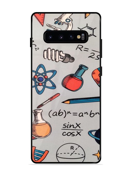 Science Doodle Delight Glossy Soft Edge Case for Samsung Galaxy S10 Plus Chachhi