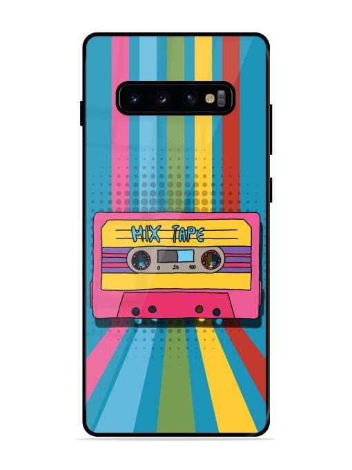 Retro Cassette Tapes Glossy Soft Edge Case for Samsung Galaxy S10 Plus Chachhi