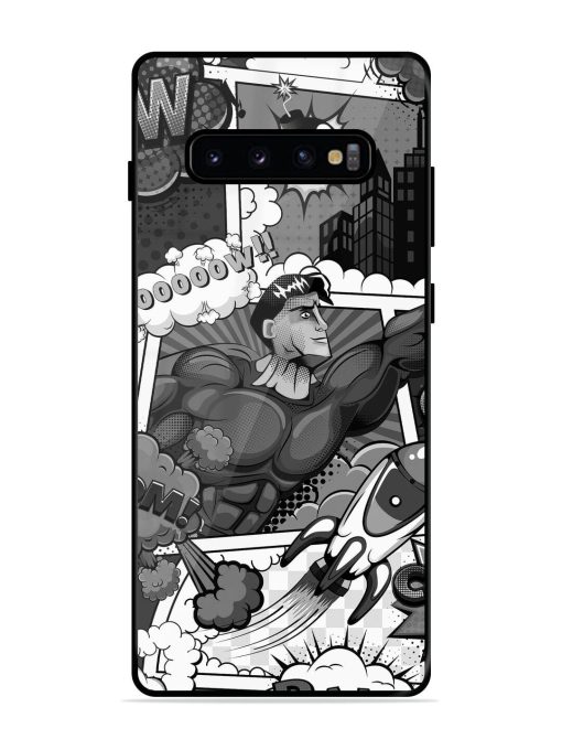 Comic Book Chaos Glossy Soft Edge Case for Samsung Galaxy S10 Plus Chachhi