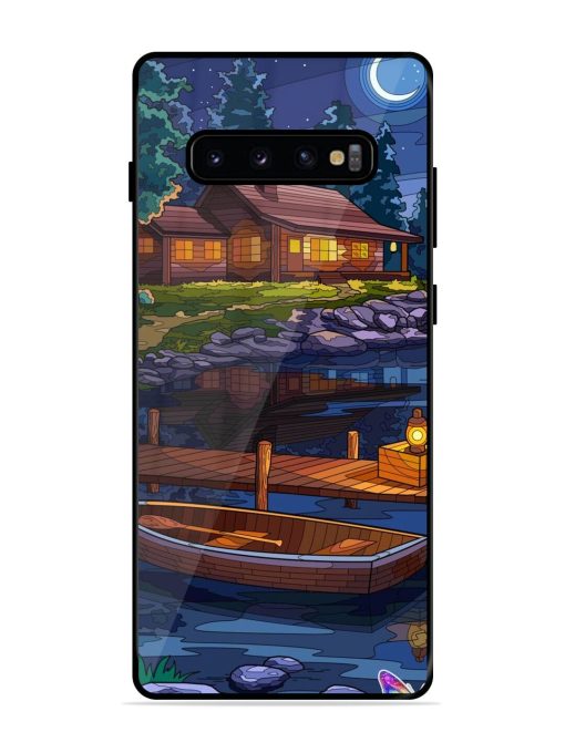 Moonlit Serenity Glossy Soft Edge Case for Samsung Galaxy S10 Plus Chachhi