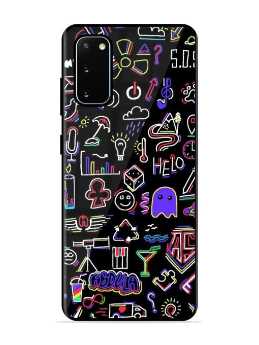 Neon Doodle Glossy Soft Edge Case for Samsung Galaxy S20