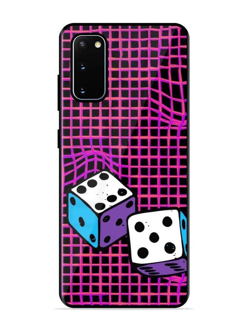 Glitched Dice Glossy Soft Edge Case for Samsung Galaxy S20