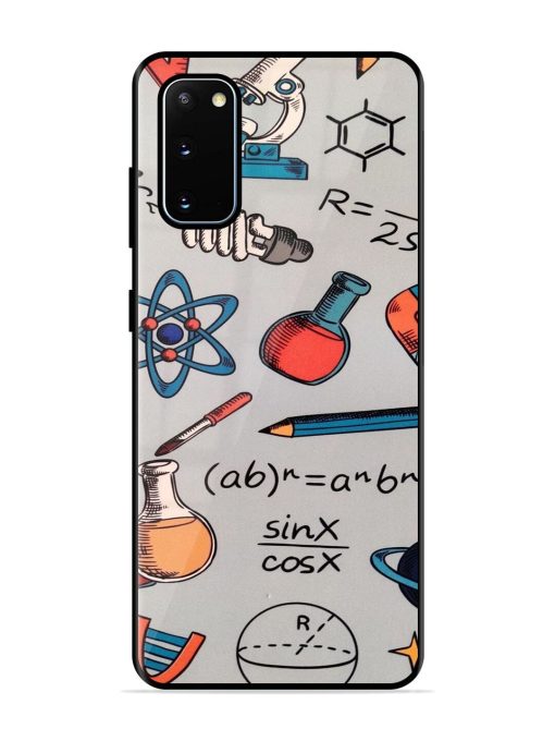 Science Doodle Delight Glossy Soft Edge Case for Samsung Galaxy S20