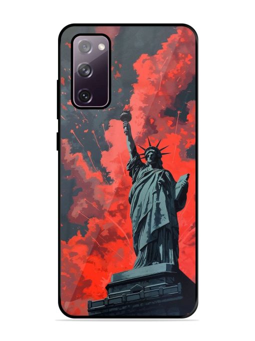 Lady Liberty'S Firework Finale Glossy Soft Edge Case for Samsung Galaxy S20 Fe (5G)