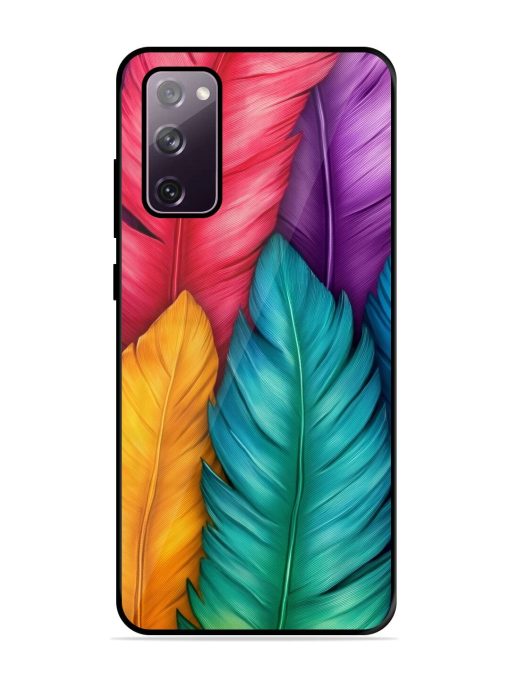 Rainbow Feathers Glossy Soft Edge Case for Samsung Galaxy S20 Fe (5G)