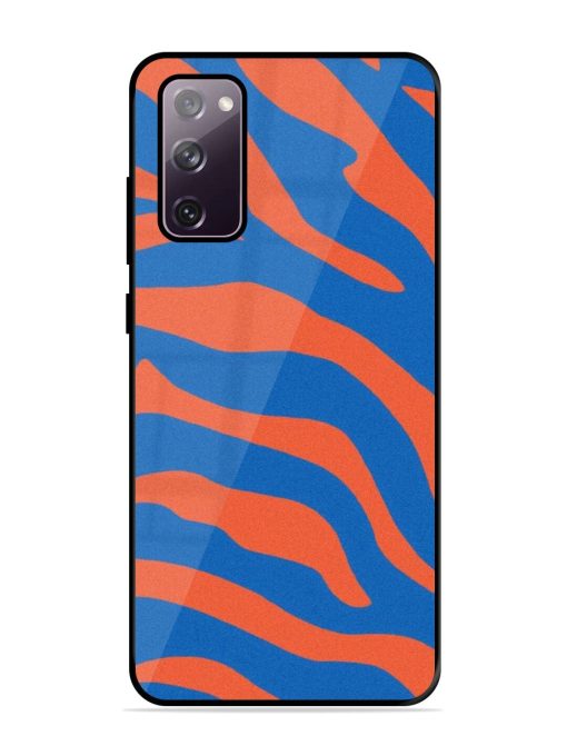 Zebra Stripes In Blue And Orange Glossy Soft Edge Case for Samsung Galaxy S20 Fe (5G)