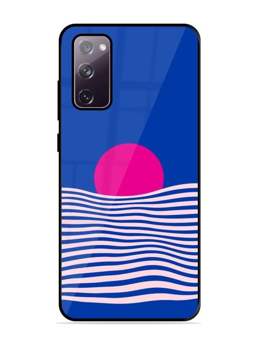 Pink Sunset Over Blue Waves Glossy Soft Edge Case for Samsung Galaxy S20 Fe (5G)