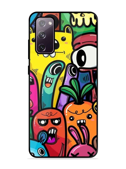 Whimsical Doodle Chaos Glossy Soft Edge Case for Samsung Galaxy S20 Fe (5G)