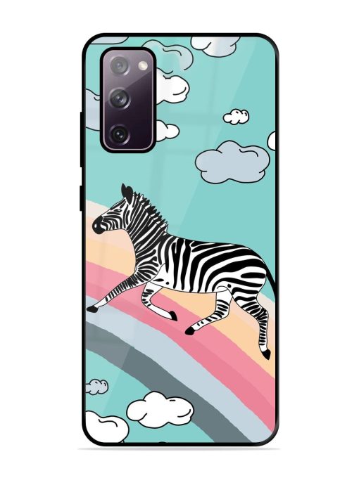 Zebra On A Rainbow Glossy Soft Edge Case for Samsung Galaxy S20 Fe (5G)