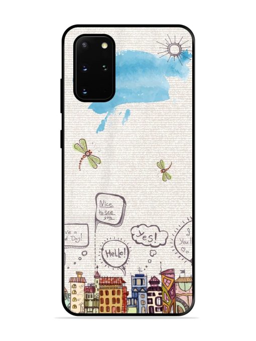 Doodle City Glossy Soft Edge Case for Samsung Galaxy S20 Plus Chachhi