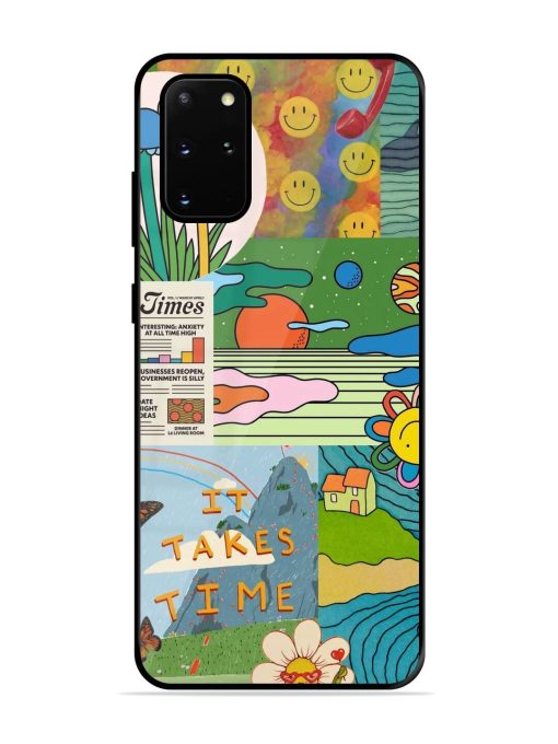 Groovy Vibes Glossy Soft Edge Case for Samsung Galaxy S20 Plus Chachhi