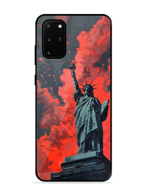 Lady Liberty'S Firework Finale Glossy Soft Edge Case for Samsung Galaxy S20 Plus Chachhi