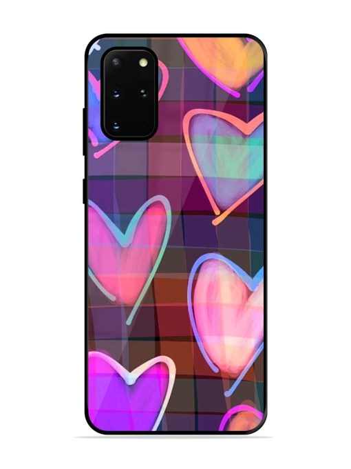 Neon Hearts Glossy Soft Edge Case for Samsung Galaxy S20 Plus Chachhi