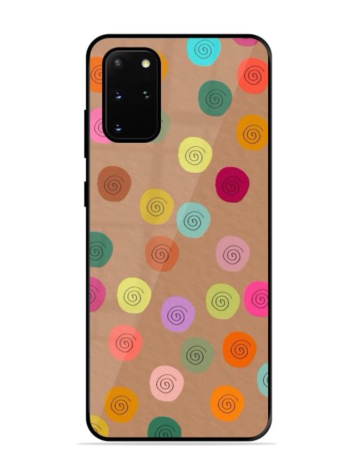 Swirly Dots On Kraft Glossy Soft Edge Case for Samsung Galaxy S20 Plus Chachhi