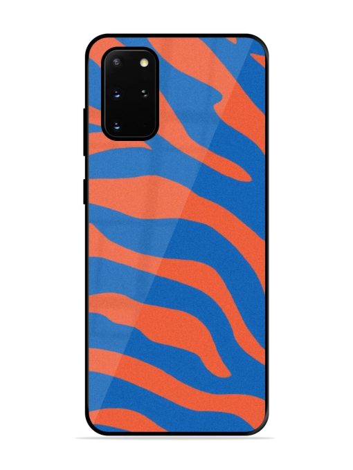 Zebra Stripes In Blue And Orange Glossy Soft Edge Case for Samsung Galaxy S20 Plus Chachhi