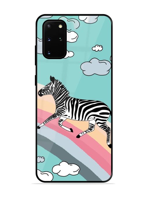 Zebra On A Rainbow Glossy Soft Edge Case for Samsung Galaxy S20 Plus Chachhi