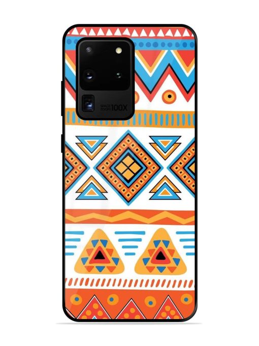 Vibrant Tribal Pattern Glossy Soft Edge Case for Samsung Galaxy S20 Ultra Chachhi