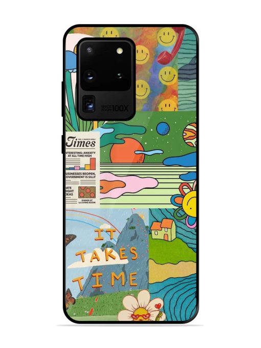 Groovy Vibes Glossy Soft Edge Case for Samsung Galaxy S20 Ultra Chachhi