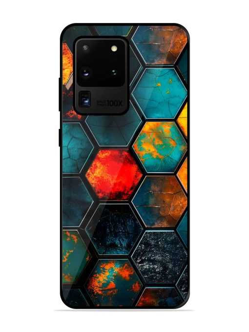 Hexagon Hive Glossy Soft Edge Case for Samsung Galaxy S20 Ultra Chachhi