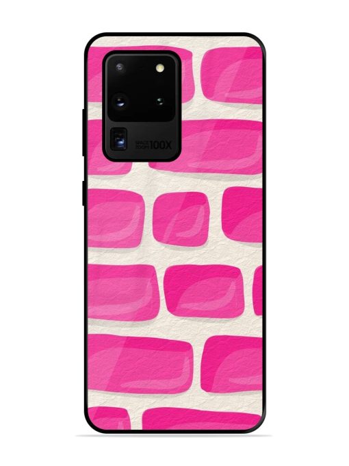 Pink Brick Wall Glossy Soft Edge Case for Samsung Galaxy S20 Ultra Chachhi