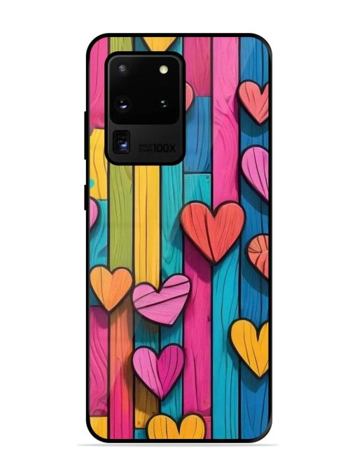 Rainbow Of Hearts Glossy Soft Edge Case for Samsung Galaxy S20 Ultra Chachhi