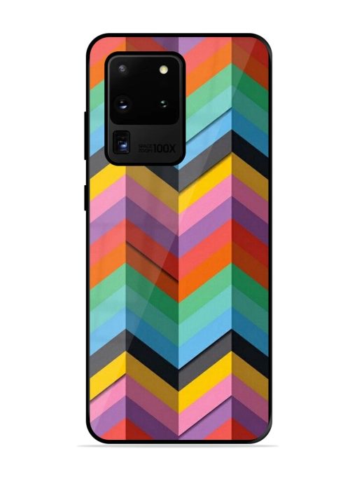 Colorful Zigzag Glossy Soft Edge Case for Samsung Galaxy S20 Ultra Chachhi