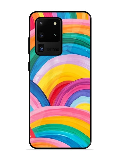 Rainbow Cascade Glossy Soft Edge Case for Samsung Galaxy S20 Ultra Chachhi