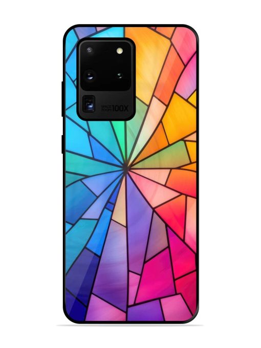 Stained Glass Kaleidoscope Of Colors Glossy Soft Edge Case for Samsung Galaxy S20 Ultra Chachhi