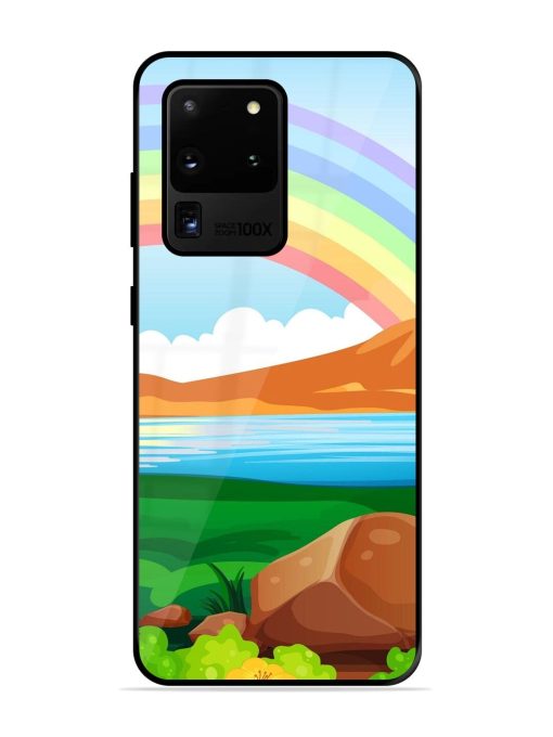 Rainbow Over The Lake Glossy Soft Edge Case for Samsung Galaxy S20 Ultra Chachhi