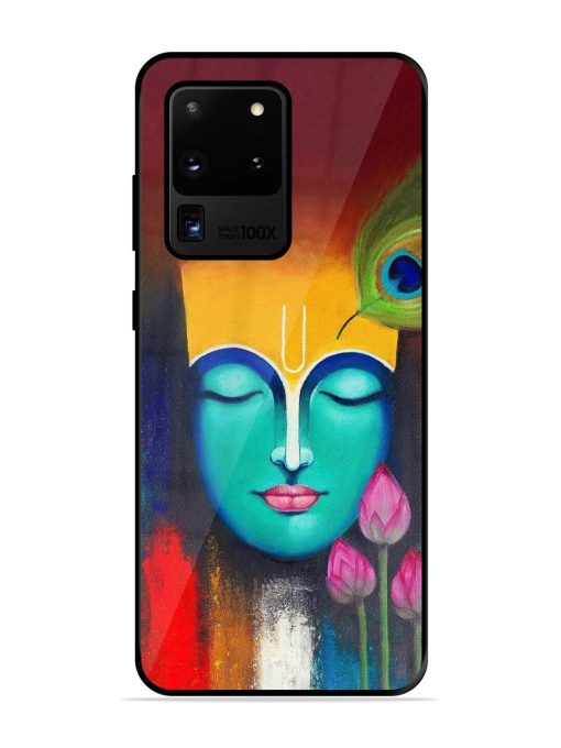 Divine Tranquility: The Face Of Krishna Glossy Soft Edge Case for Samsung Galaxy S20 Ultra