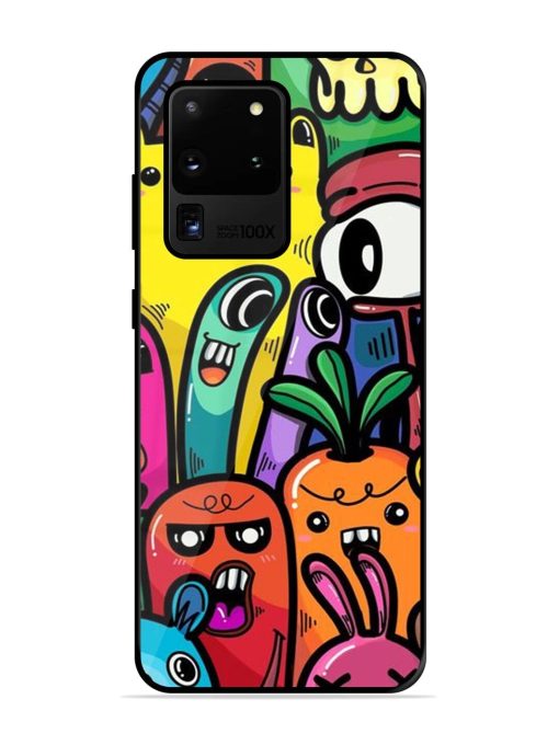 Whimsical Doodle Chaos Glossy Soft Edge Case for Samsung Galaxy S20 Ultra Chachhi