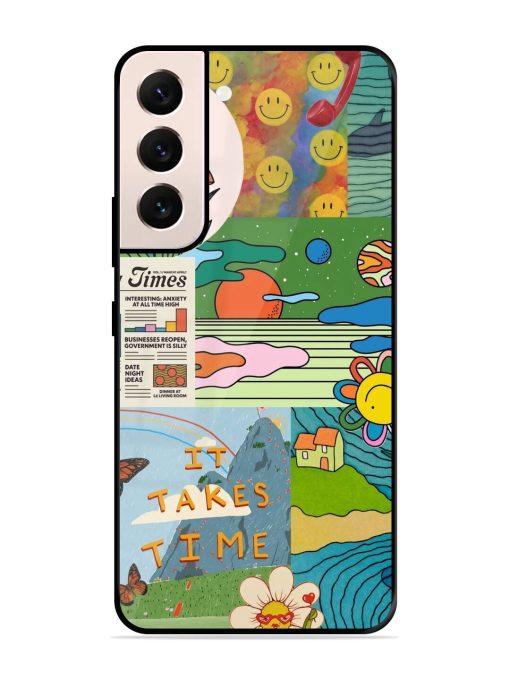 Groovy Vibes Glossy Soft Edge Case for Samsung Galaxy S21 (5G) Chachhi