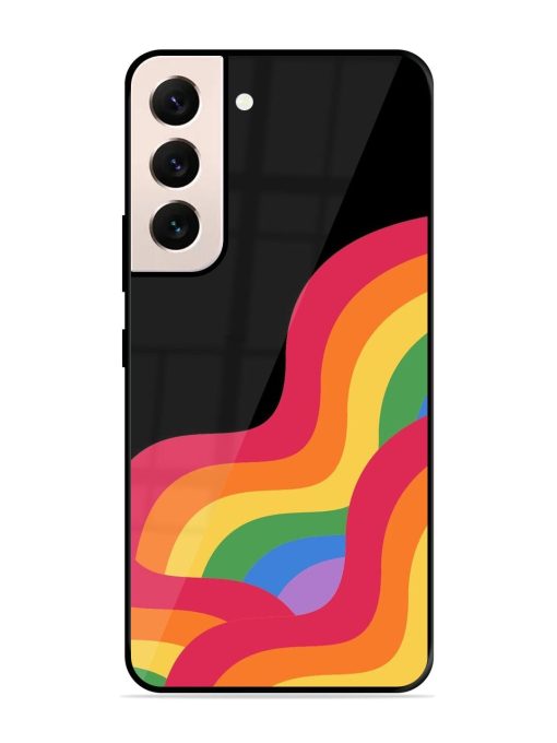 Wavy Rainbow Glossy Soft Edge Case for Samsung Galaxy S21 (5G) Chachhi