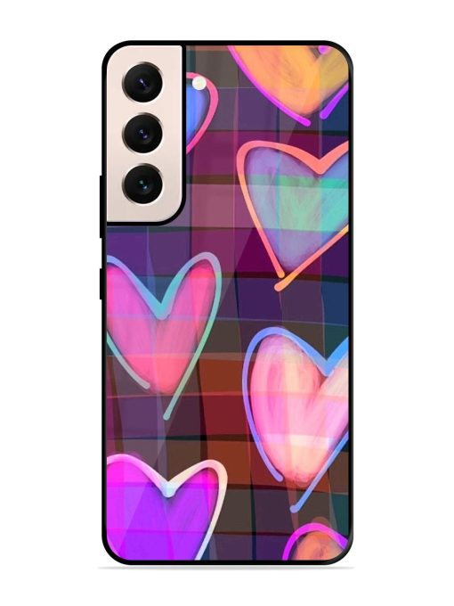 Neon Hearts Glossy Soft Edge Case for Samsung Galaxy S21 (5G)