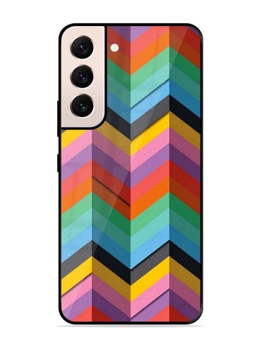 Colorful Zigzag Glossy Soft Edge Case for Samsung Galaxy S21 (5G) Chachhi