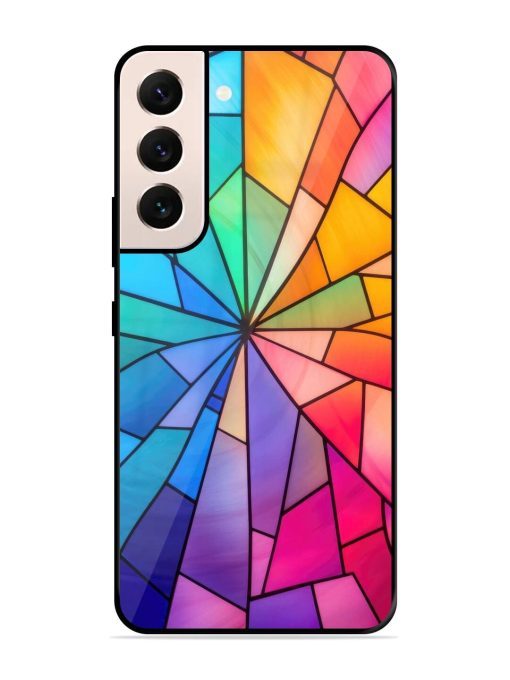 Stained Glass Kaleidoscope Of Colors Glossy Soft Edge Case for Samsung Galaxy S21 (5G) Chachhi