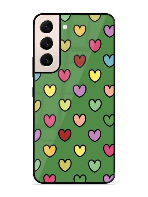 Rainbow Heart Parade Glossy Soft Edge Case for Samsung Galaxy S21 (5G) Chachhi