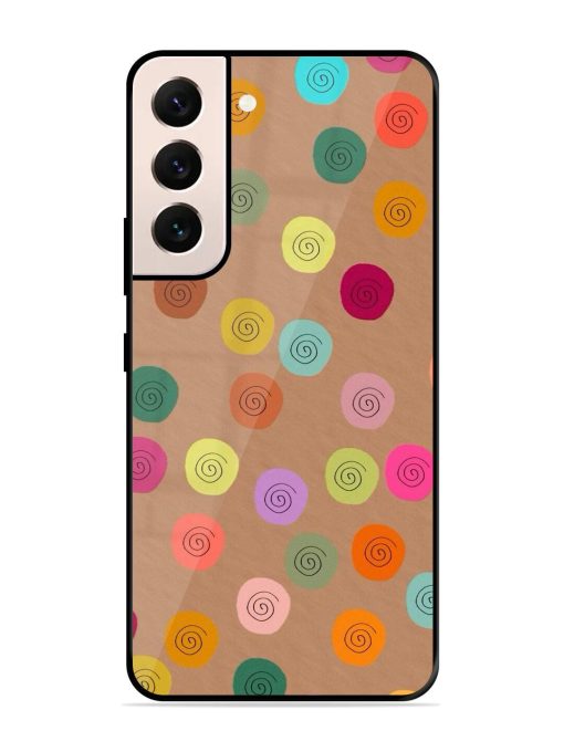 Swirly Dots On Kraft Glossy Soft Edge Case for Samsung Galaxy S21 (5G) Chachhi