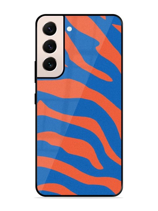 Zebra Stripes In Blue And Orange Glossy Soft Edge Case for Samsung Galaxy S21 (5G) Chachhi