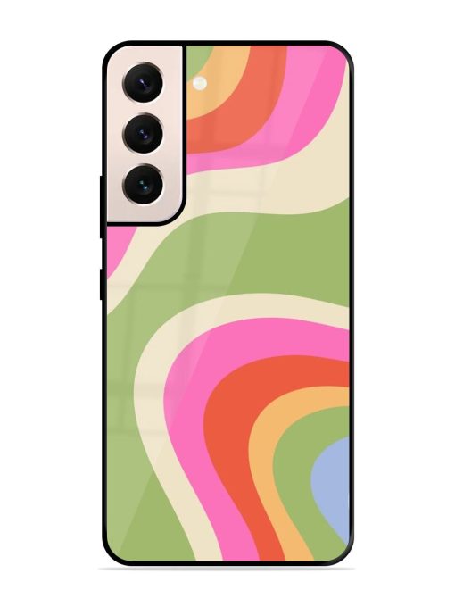 Wavy Rainbow Wonderland Glossy Soft Edge Case for Samsung Galaxy S21 (5G) Chachhi