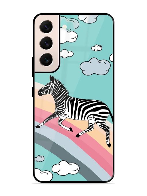 Zebra On A Rainbow Glossy Soft Edge Case for Samsung Galaxy S21 (5G) Chachhi