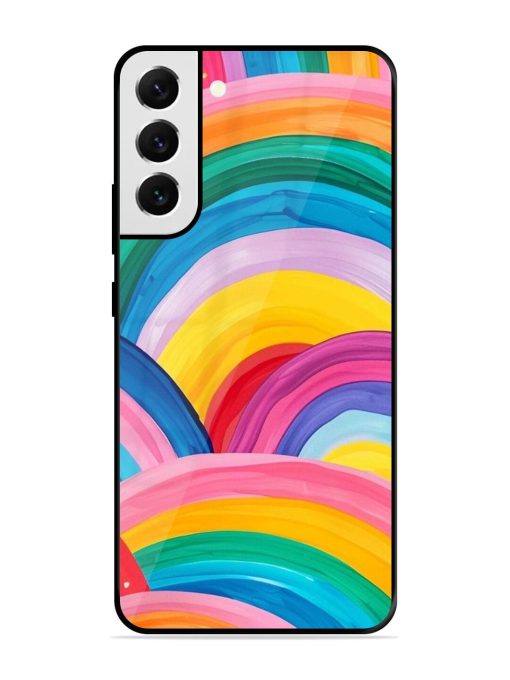 Rainbow Symphony Glossy Soft Edge Case for Samsung Galaxy S21 Fe (5G) Chachhi