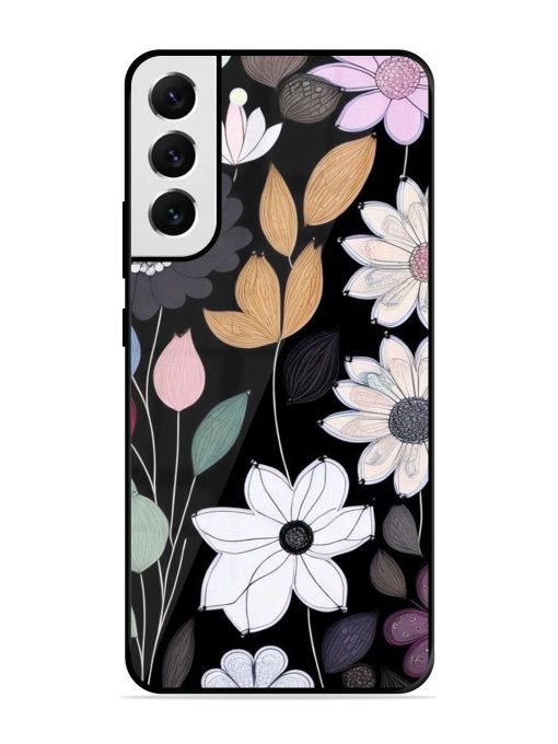 Whimsical Blooms On Black Glossy Soft Edge Case for Samsung Galaxy S21 Fe (5G) Chachhi