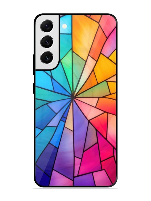 Stained Glass Kaleidoscope Of Colors Glossy Soft Edge Case for Samsung Galaxy S21 Fe (5G) Chachhi