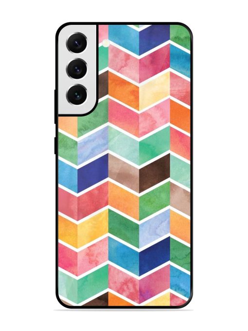 Watercolor Chevron Whimsy Glossy Soft Edge Case for Samsung Galaxy S21 Fe (5G) Chachhi