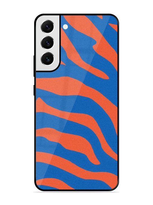 Zebra Stripes In Blue And Orange Glossy Soft Edge Case for Samsung Galaxy S21 Fe (5G) Chachhi